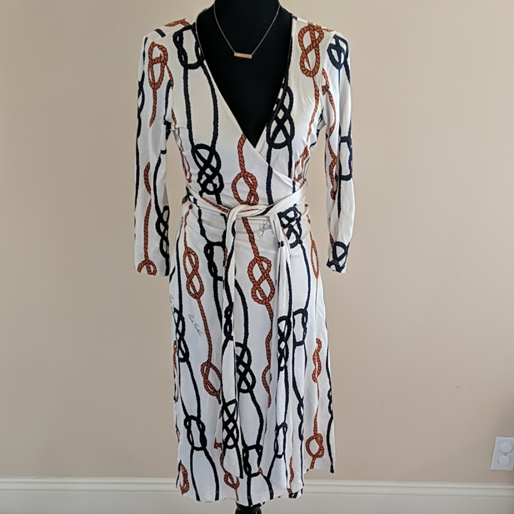 Pink Tartan nautical wrap dress
